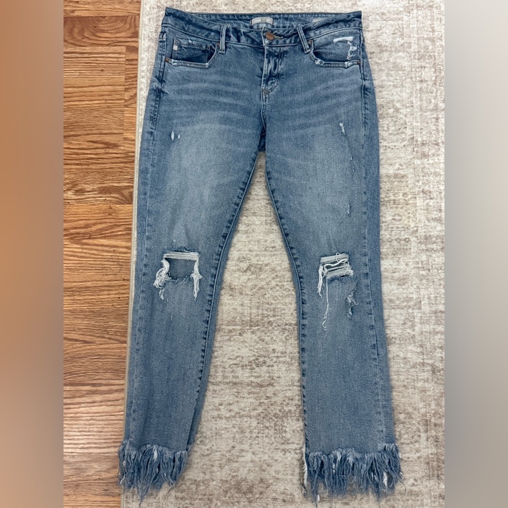 Dear John Frayed Hem Light Blue Skinny Jeans